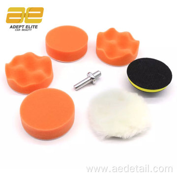 7pcs 3 inch Car Sponge Polishing Pad Set